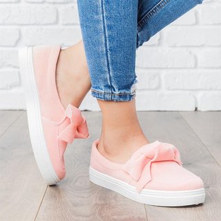 nubuck loafers casual bowknot shoes