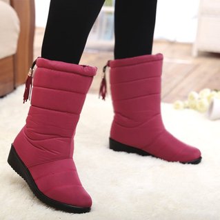 Popjulia Boots Flat Heel Black Round Toe Casual Boots