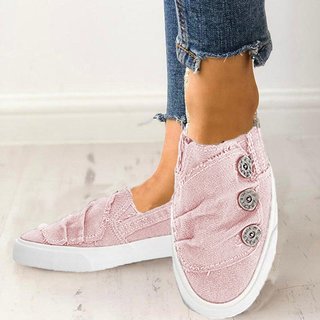 Popjulia Fashion Sneakers Closed Toe Flat Heel Pink Casual Fashion