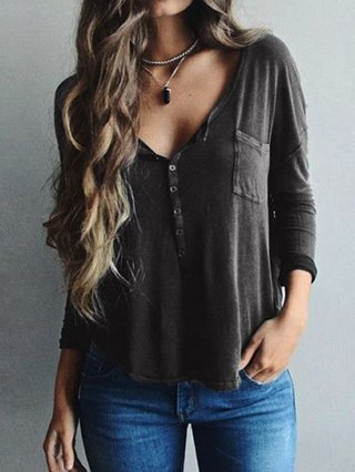 Long Sleeve Casual Buttoned Linen Blouses Shirts Popjulia Com