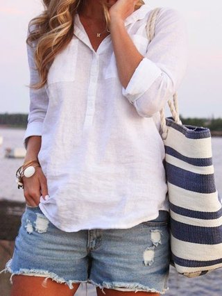 Long Sleeve Casual Blouses Shirts Popjulia Com