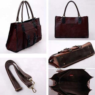 Vintage Women Pu Leather Large Bags Shoulder Handbag Travel Tote Purse Book