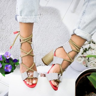 Popjulia Sandals Royal Blue Open Toe High Heel Casual Sandals