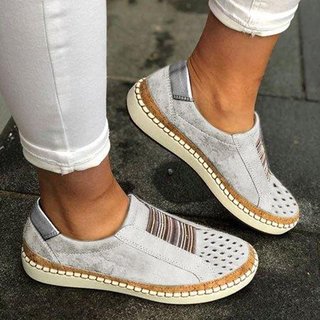 Popjulia Fashion Sneakers Athletic Black Round Toe Flat Heel