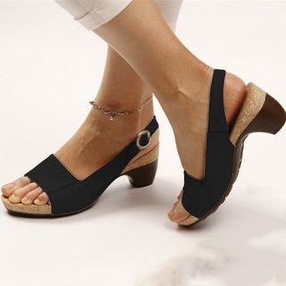 comfy heeled sandals