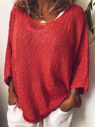 Solid Long Sleeve Cotton Blend Casual Sweaters Cardigans Popjulia Com
