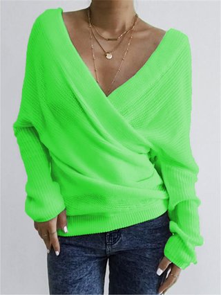 Cotton Blend Long Sleeve Sweaters Cardigans Popjulia Com