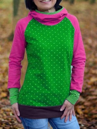 Cotton Blend Casual Hoodie Long Sleeve Hoodies Sweatshirts