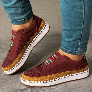 Popjulia Fashion Sneakers Athletic Black Round Toe Flat Heel