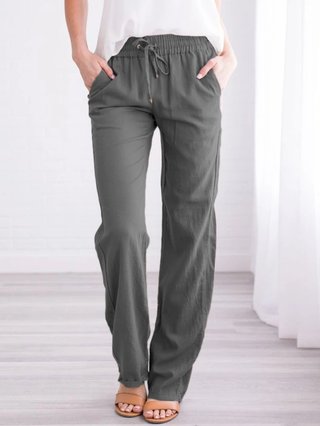Casual Drawstring Pants Capris Popjulia