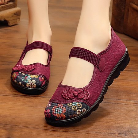 Fashion Embroidered Faux Fur Lining Loafers Shoes Fashion Embroidered Faux Fur Lining Loafers Shoes