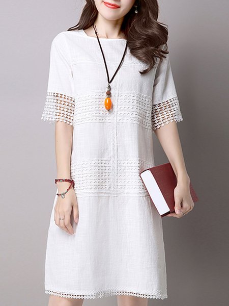 Casual Ivory Dress
