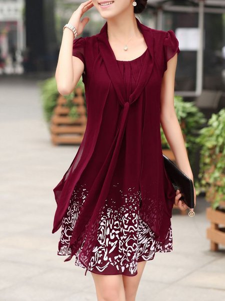Casual Burgundy Dresses