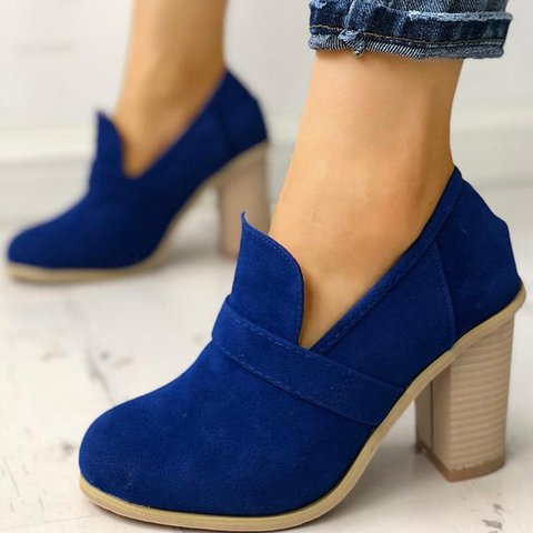 women solid thick heel elegant high heel cute work boots