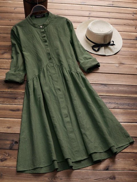 Women Dresses Solid Casual Paneled Plus Size Dresses Popjulia Com