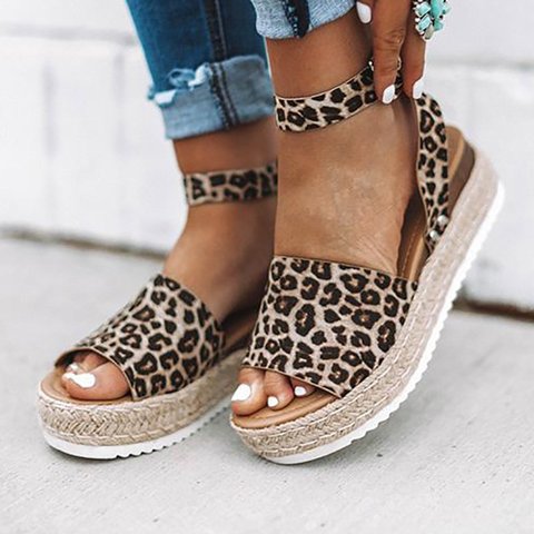 buckle platform sandals