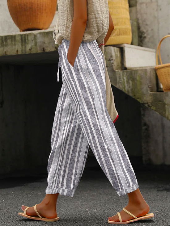 Striped Casual Loose Pants